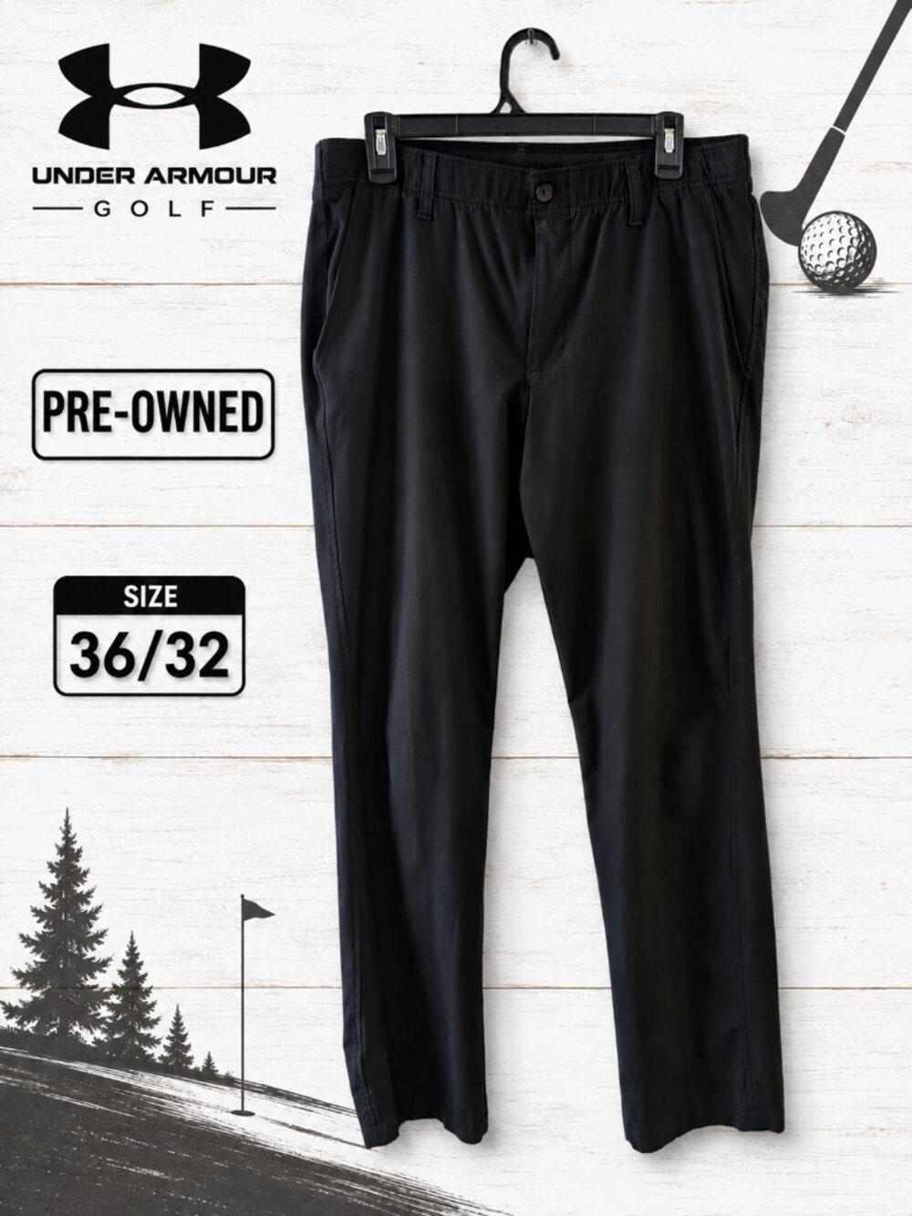 Under Armour UA Drive Golf Pants 36/32 Black
